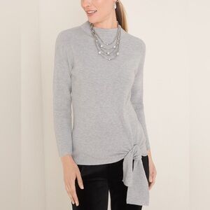 Chico’s side-tie mock-neck pullover sweater